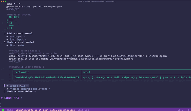 graph calculations cost updating